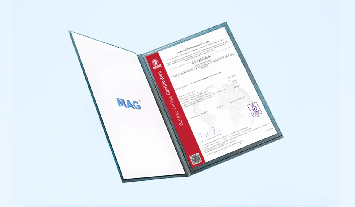 專業製造與品質保證 - ISO 22000:2018認證