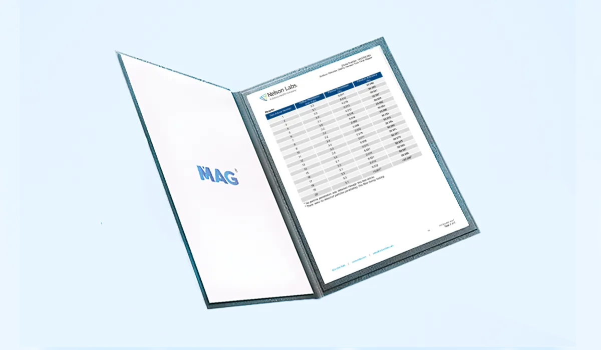 專業製造與品質保證 - Nelson Lab H13熔噴布濾效報告